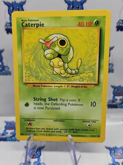 Caterpie 45/102 Base Set Pokemon - MP - Image 1
