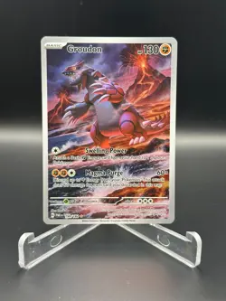2023 Pokemon Scarlet and Violet Paradox Rift 199/182 Groudon IR HOLO - Image 1