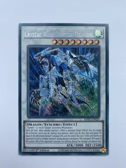RA02-EN029 Crystal Wing Synchro Dragon Secret Rare YuGiOh! NEW - Image 1