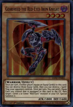 Gearfried the Red-Eyes Iron Knight NA 1st Ed Ultra Rare LEDU-EN002 Yu-Gi-Oh! - Image 1