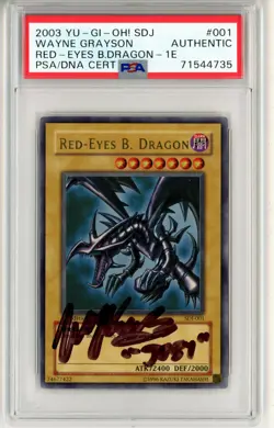 PSA Wayne Grayson Yu-Gi-Oh! Red-Eyes B. Dragon SDJ-001 Starter Deck 1st Edition - Image 1
