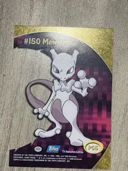 Topps Pokemon Mewtwo #150 PC5 Clear Card 2000 TV Animation Edition NM - Image 2