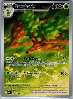 Sawsbuck 092/086 SV: White Flare - Pokemon Card - NM - Image 1