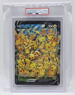 PSA 10 2021 Pokemon Card SWSH BSP Pikachu V Union Jumbo Celebrations - Image 1