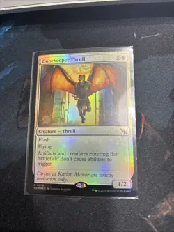 Mtg Doorkeeper Thrull FOIL - Murders at Karlov Manor Prerelease + Bonus Foils - Image 1