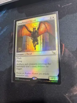 Mtg Doorkeeper Thrull FOIL - Murders at Karlov Manor Prerelease + Bonus Foils - Image 3