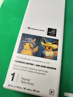 Pikachu & Eevee Self-Portraits Playmat Pokemon Center x Van Gogh Museum - Image 2