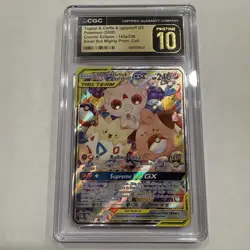 CGC 10 Pristine Pokemon SM Cosmic Eclipse Togepi Igglybuff Cleffa GX #143 - Image 1