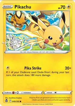 Pikachu 049/195 Snowflake 2023 Holiday Calendar Unsealed Pokemon TCG Near Mint - Image 1