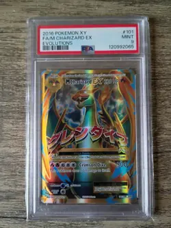 M Charizard EX (Full Art) 101/108 Evolutions Pokemon Card PSA 9 - Image 1