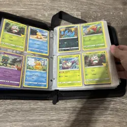 Huge Binder Collection Lot of 316+ Pokemon Cards Mixed with Mewto Leather Binder - Image 5