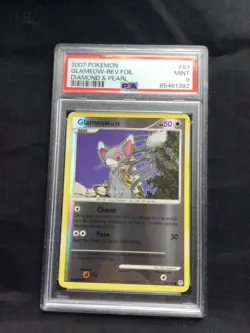 Pokemon Cards: Diamond and Pearl Reverse Holo: Glameow 83/130 PSA 9 - Image 1