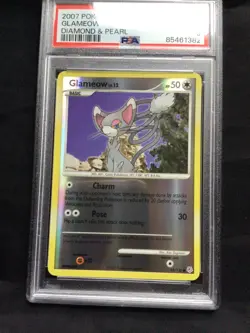 Pokemon Cards: Diamond and Pearl Reverse Holo: Glameow 83/130 PSA 9 - Image 2