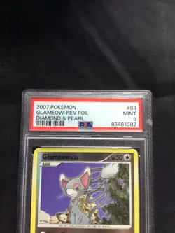 Pokemon Cards: Diamond and Pearl Reverse Holo: Glameow 83/130 PSA 9 - Image 3