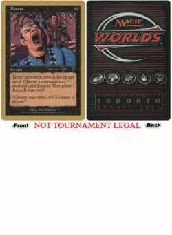 Duress (Tom van de Logt - 2001) World Championship NM Black Common CARD ABUGames - Image 1