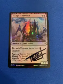 MTG Magic Vestige Of Emrakul FOIL Signed Artist Proof BFZ Tyler Jacobson - Image 1