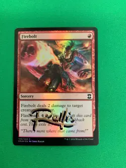 MTG Magic Signed Artist Proof Firebolt X1 FOIL Eternal Masters Rallis - Image 1