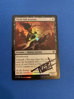 MTG Magic Thrill-Kill Assassin Artist FOIL Proof Iconic Masters Tyler Jacobson - Image 1