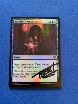 MTG Magic Tezzeret’s Ambition FOIL Signed Artist Proof Kaladesh Tyler Jacobson - Image 1
