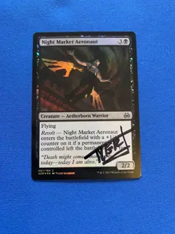 MTG Magic Night Market Aeronaut FOIL Signed Artist Proof AER Tyler Jacobson - Image 1