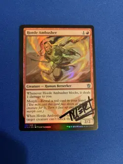 MTG Magic Horde Ambusher FOIL Artist Proof x1 Khans Of Tarkir Tyler Jacobson - Image 1
