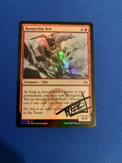 MTG Magic Hungering Yeti FOIL Artist Proof x1 Fate Reforged Tyler Jacobson - Image 1