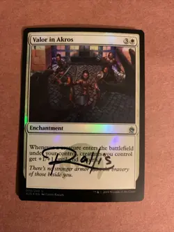 MTG Magic Valor In Akros FOIL Signed Artist Proof x1 Masters 25 Chris Rallis - Image 1