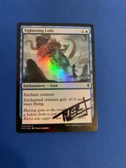 MTG Magic Tightening Coils FOIL Signed Artist Proof BFZ Tyler Jacobson - Image 1