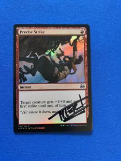 MTG Magic Precise Strike FOIL Signed Artist Proof AER Tyler Jacobson - Image 1