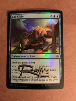 MTG Magic Lay Claim FOIL Signed Artist Proof x1 Amonkhet Chris Rallis - Image 1