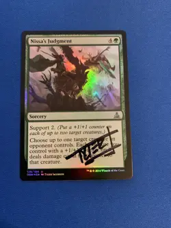 MTG Magic Nissa’s Judgement FOIL Signed Artist Proof x1 OGW Tyler Jacobson - Image 1