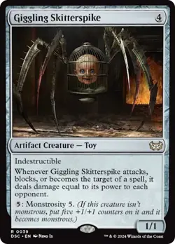 MTG Giggling Skitterspike [Duskmourn: House of Horror Commander] Near Mint Magic - Image 1