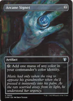 Arcane Signet (Borderless) U Commander Masters 653 NM MTG - Image 1