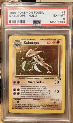 Pokemon Fossil 9 Kabutops PSA 6 Ex - Mint - Image 1