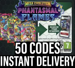 50x Phantasmal Flames Booster Pokemon TCG Live Pack-INSTANT DELIVERY - Image 1