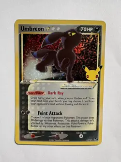 Pokemon TCG: Umbreon Gold Star 17/17 Celebrations 25th Anniversary NM - Image 1