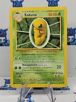 ITALIAN Pokemon Kakuna 33/102 Base Set MP - Image 1