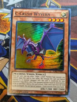 Yugioh! C-Crush Wyvern - SDKS-EN003 - Super Rare - 1st Edition - Light Play - Image 1