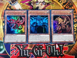 YUGIOH Egyptian God Cards Legal** Slifer Obelisk Ra LDK2 ULTRA HOLO Set Limited - Image 1