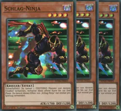 yugioh 3x Schlag-Ninja SHVA-DE021 Super Rare 1Auflage Deutsch - Image 1