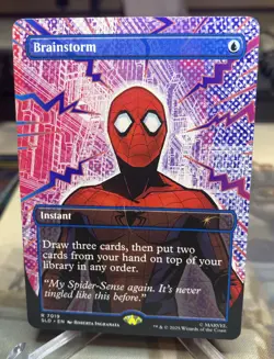 MTG Secret Lair Spider-Man Brainstorm (7019) Non-Foil Bonus Card - Image 1