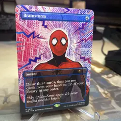 MTG Secret Lair Spider-Man Brainstorm (7019) Non-Foil Bonus Card - Image 2