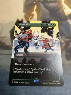 Harmonize 7021 Borderless Secret Lair Drop Regular Spider-Man Bonus Card MTG NM - Image 3