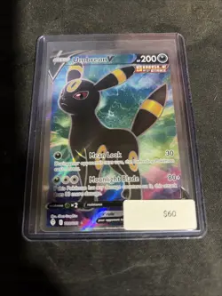 Pokemon TCG Umbreon v Full Art Ultra Rare Holo Card 188/203 Near Mint - Image 1