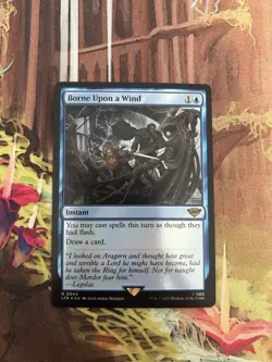 Borne Upon a Wind The Lord of the Rings: Tales of Middle Earth MTG NM foil - Image 1