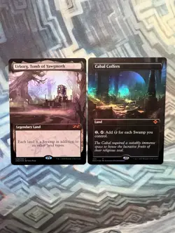 Foil Urborg, Tomb of Yawgmoth UM Box Topper NM & Borderless Cabal Coffers MH2 NM - Image 1