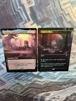 Foil Urborg, Tomb of Yawgmoth UM Box Topper NM & Borderless Cabal Coffers MH2 NM - Image 3