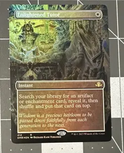 MTG Enlightened Tutor (Borderless) FOIL Dominaria Remastered - Image 1