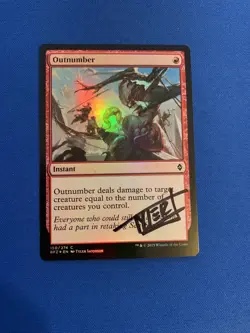 MTG Magic Outnumber FOIL Signed Artist Proof BFZ Tyler Jacobson - Image 1
