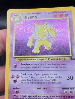 Pokemon Hypno 8/62 Fossil Holo Unlimited MP/HP BE3 - Image 3